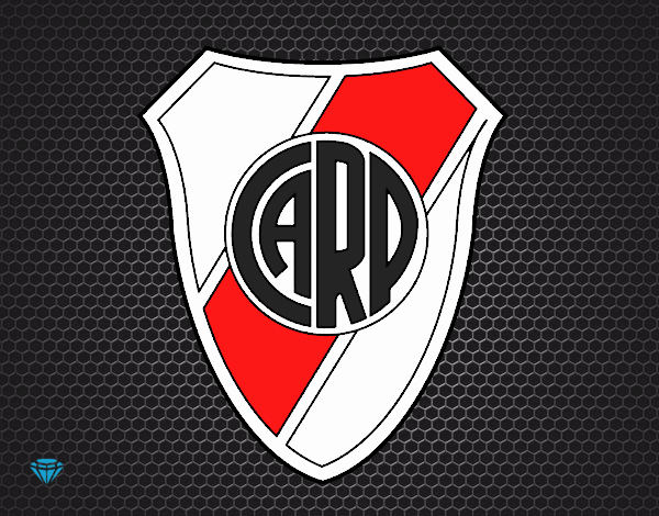 Desenho Emblema do Atlético River Plate pintado por revolt