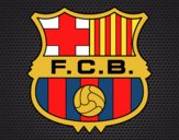 Desenho Emblema do F.C. Barcelona pintado por revolt