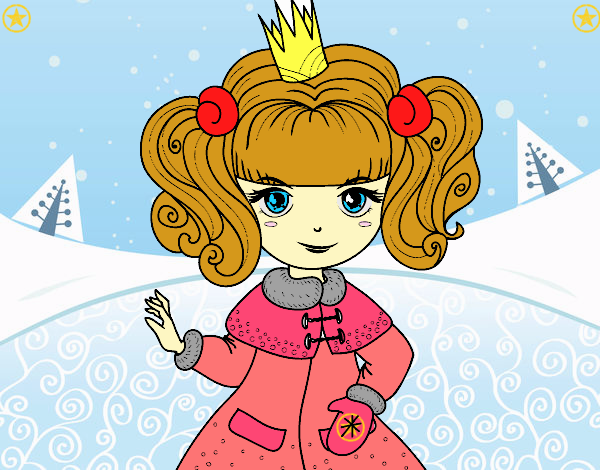 Desenho Princesa de inverno pintado por luanah 