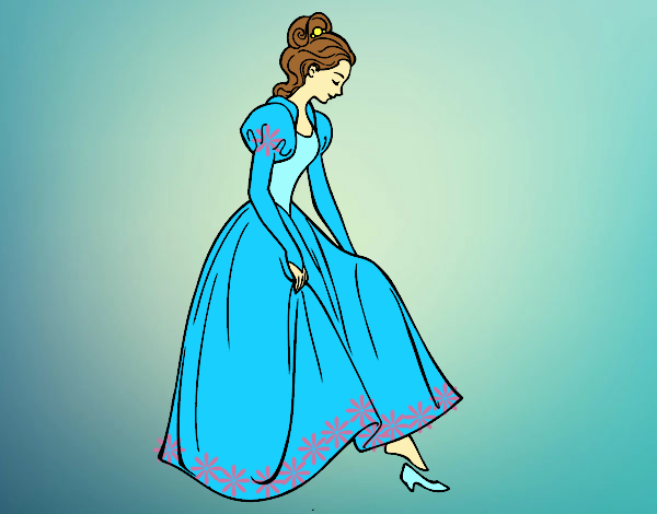Desenho Princesa e sapato pintado por luanah 