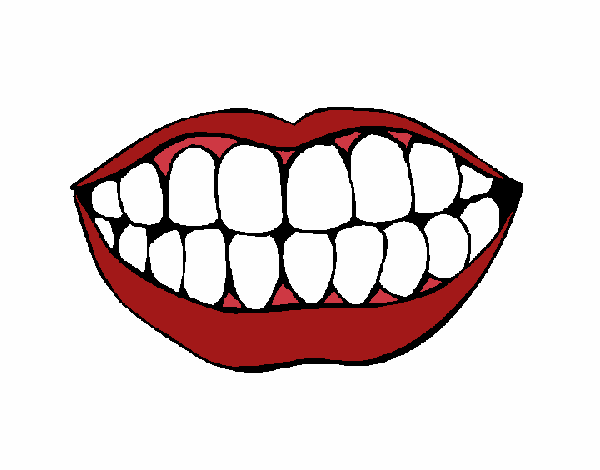 Desenho Boca e dentes pintado por LadyMcm