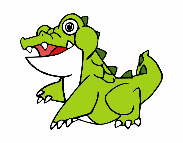 Desenho Crocodilo-de-água-salgada pintado por LadyMcm