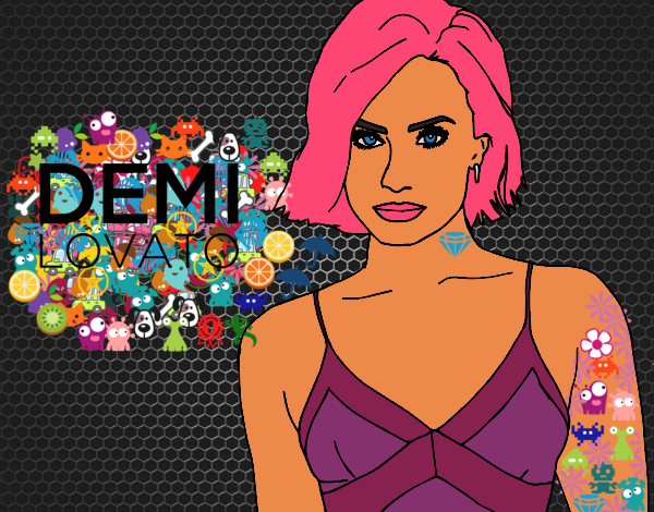 Desenho Demi Lovato pintado por ANALUMA 