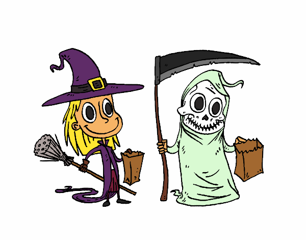 Desenho Doce ou travessura do Halloween pintado por LadyMcm