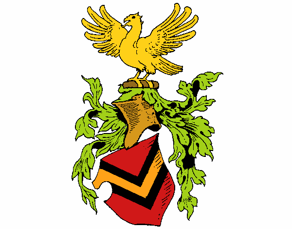 Desenho Escudo de armas e águia pintado por LadyMcm