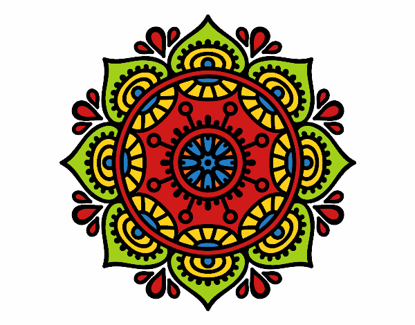 Desenho Mandala para relaxar pintado por IsabelDiva