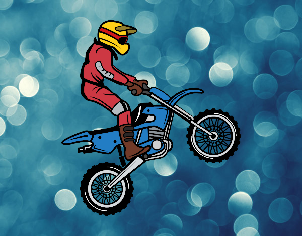 Desenho Moto trial pintado por Craudia