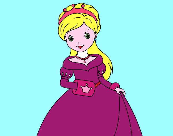 Desenho Princesa elegante pintado por uates