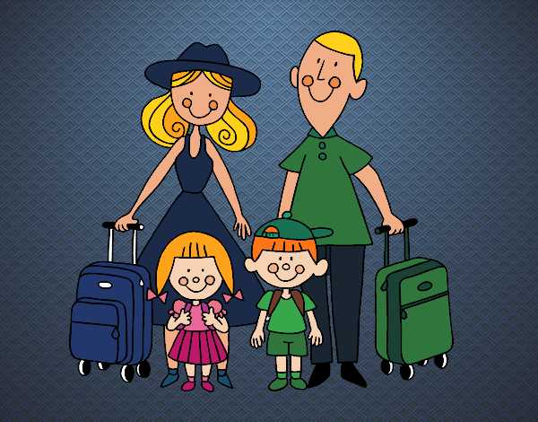 Desenho Uma família de férias pintado por ANALUMA 