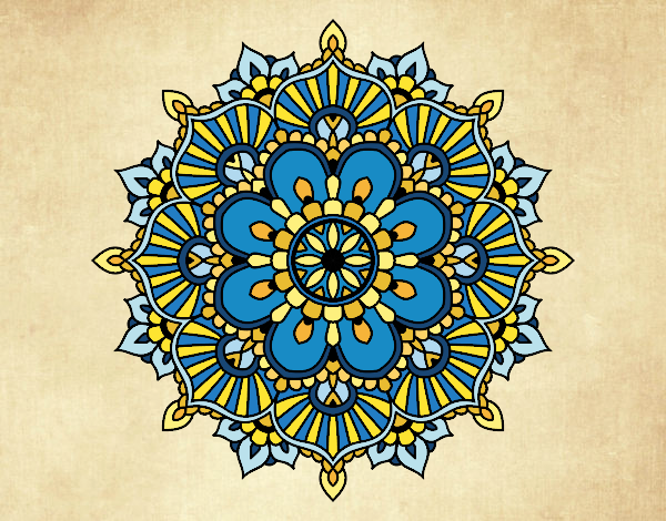 Desenho Mandala flash floral pintado por Craudia