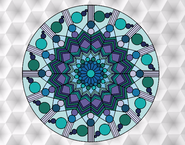 Mandala flor com círculos