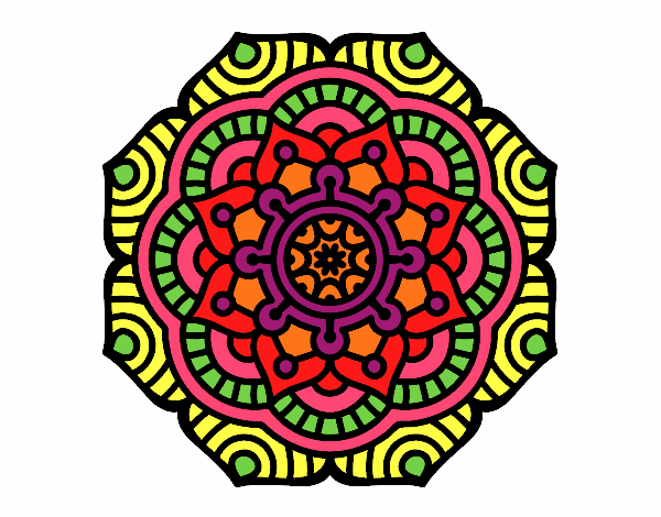 Desenho Mandala flor conceitual pintado por IsabelDiva
