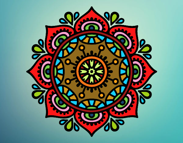 Desenho Mandala para relaxar pintado por liumoria