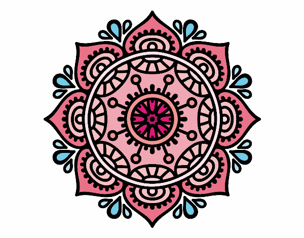 Desenho Mandala para relaxar pintado por k4katy