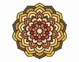 Desenho Mandala pétalas de flores pintado por lohmann