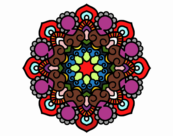 Desenho Mandala reunião pintado por emillyh