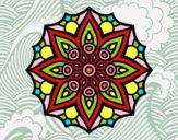 Desenho Mandala simetria simples pintado por liumoria