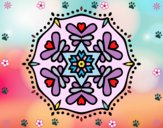 Desenho Mandala simétrica pintado por Mayumicris