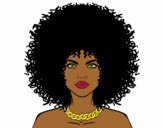 Desenho Penteado afro pintado por bellaa01