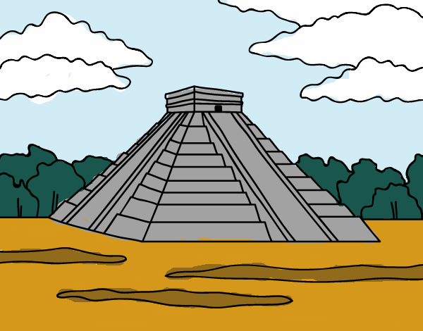 Desenho Pirâmide de Chichén Itzá pintado por LadySun