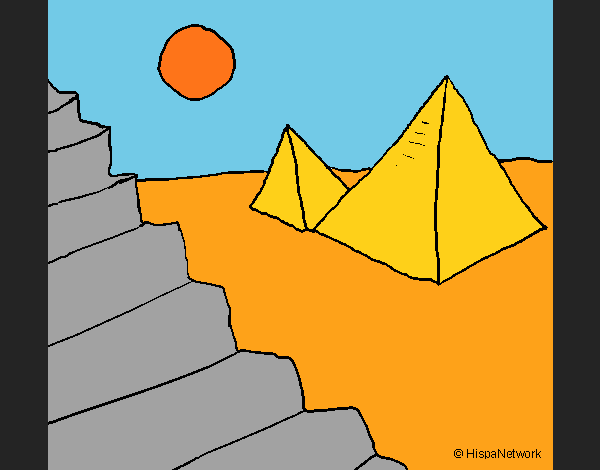 Desenho Pirâmides pintado por LadySun