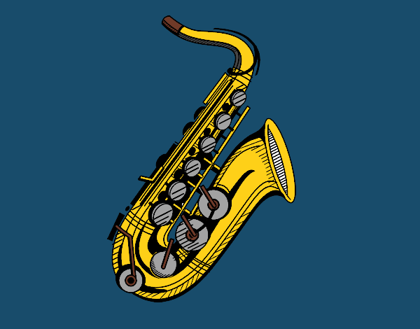 Desenho Um saxofone pintado por LadyMcm