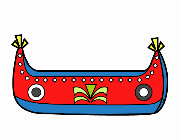 Desenho Barco indiano pintado por emillyh