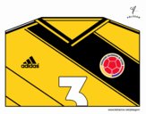 Desenho Camisa da copa do mundo de futebol 2014 da Colômbia pintado por revolt