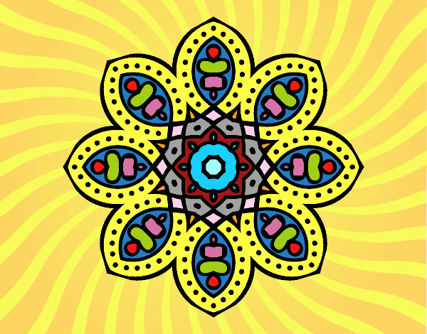 Desenho Mandala árabe pintado por liumoria