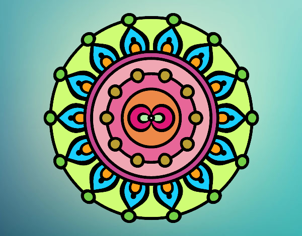 Desenho Mandala meditação pintado por liumoria
