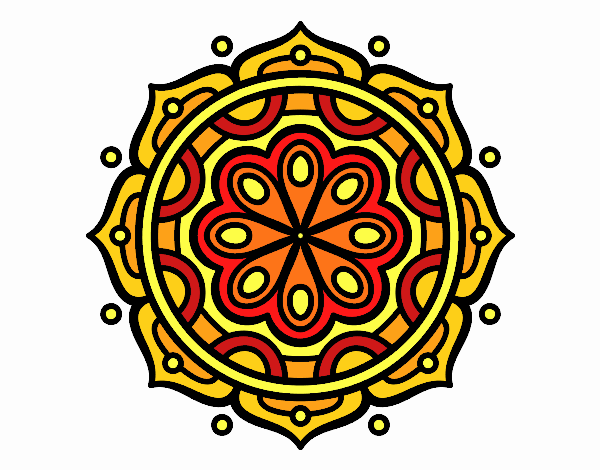 Desenho Mandala para meditar pintado por Jujuli