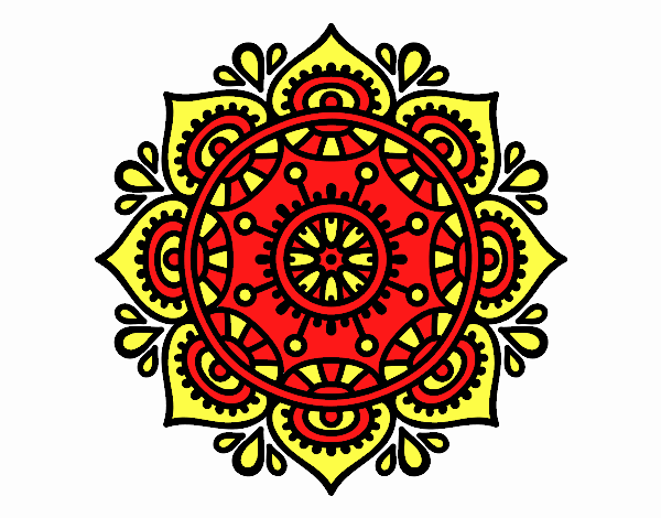 Desenho Mandala para relaxar pintado por Jujuli
