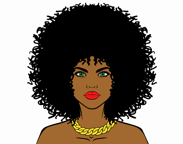 Desenho Penteado afro pintado por biasiq