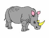 Desenho Rinoceronte 3 pintado por TUTHU