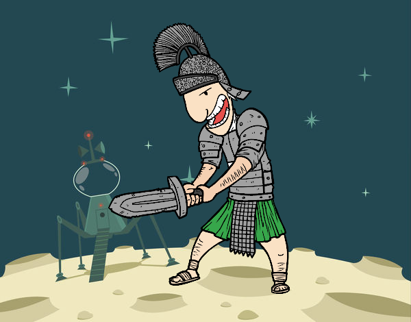 Soldado romano com espada
