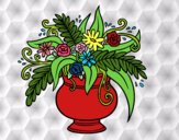 Desenho Um vaso com flores pintado por lohmann