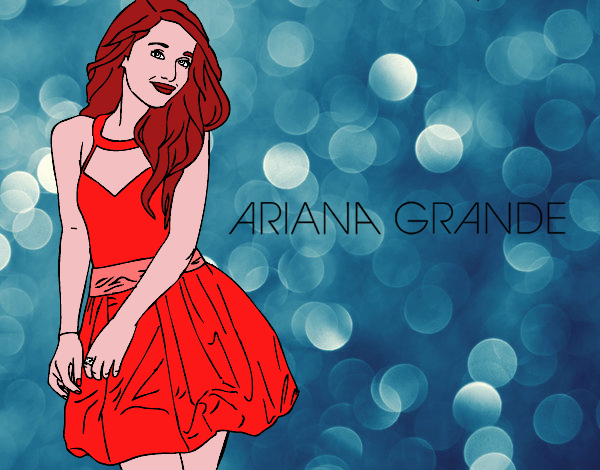 Desenho de Ariana Grande pintado e colorido por Usuário não registrado