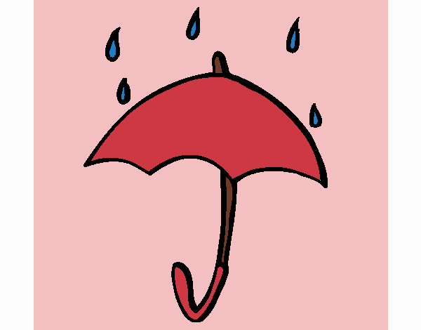 Desenho Guarda-chuva pintado por Nathyye