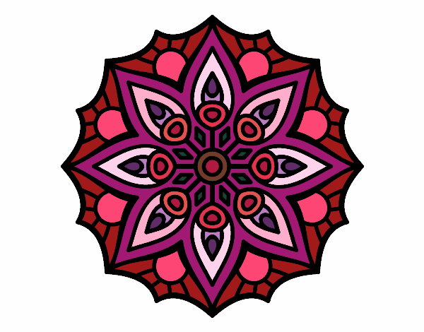 Desenho Mandala simetria simples pintado por Emy2018