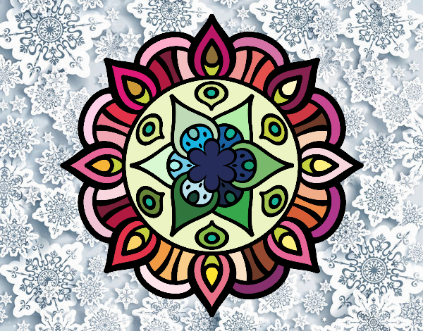 Desenho Mandala vida vegetal pintado por mah10