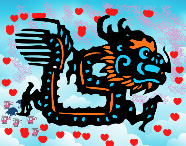 Desenho Signo do dragão pintado por Nanolobo 