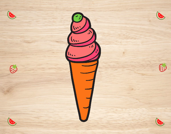 Desenho Uma casquinha de sorvete pintado por Nathyye