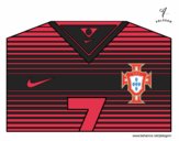 Desenho Camisa da copa do mundo de futebol 2014 de Portugal pintado por Miqueias