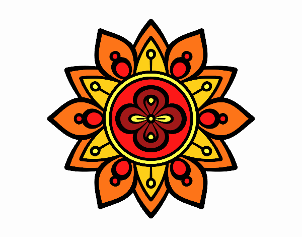Desenho Mandala flor de lótus pintado por CARDO