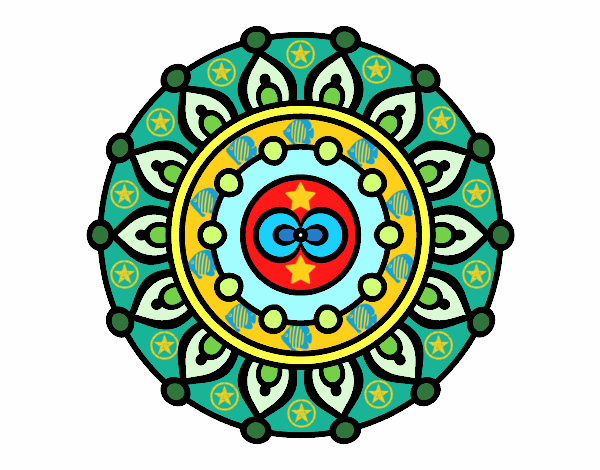 Desenho Mandala meditação pintado por anamariac