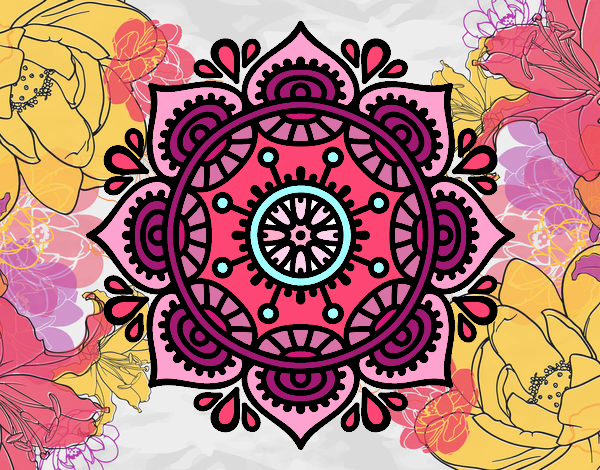 Desenho Mandala para relaxar pintado por anamariac