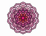 Desenho Mandala pétalas de flores pintado por amandapiz
