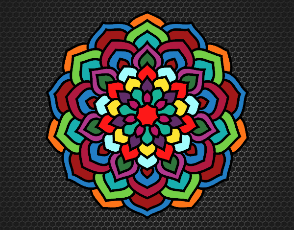 Desenho Mandala pétalas de flores pintado por Nanda12743