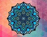 Desenho Mandala simetria simples pintado por kellyalmei