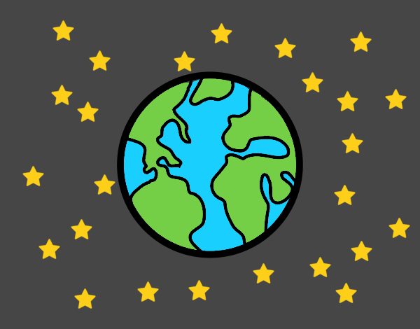 Desenho O Planeta Terra pintado por Sonica